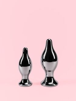 Butt Plug din Metal cu Inel Detașabil - 3 Mărimi image 4