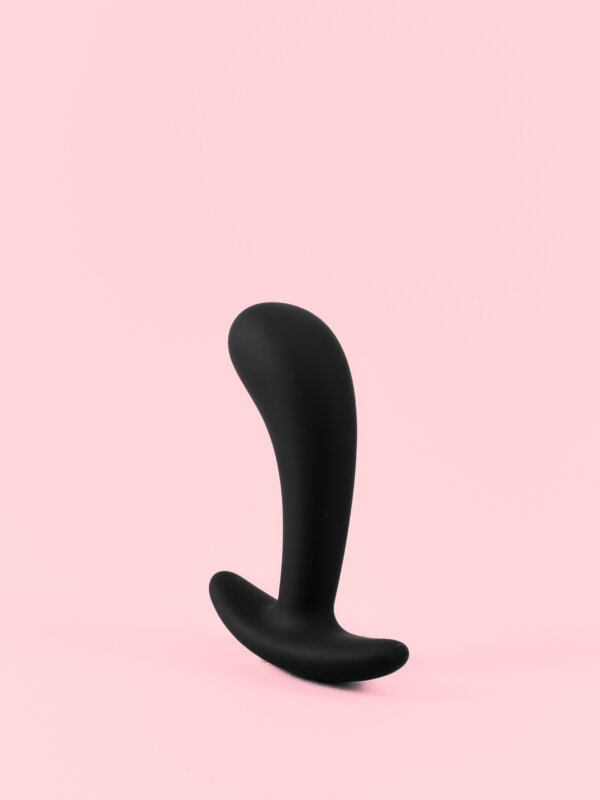 Butt Plug din Silicon Flexibil cu Design Curbat - 3 Mărimi