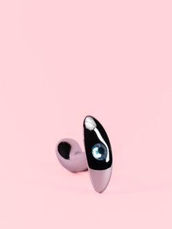 Butt Plug din Metal Curbat cu Opritor Ergonomic image 3