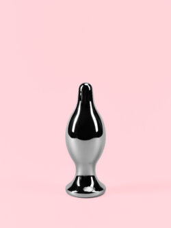 Butt Plug din Metal cu Inel Detașabil - 3 Mărimi image 1