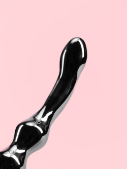 Wand Stimulator Dublu cu Bile și Vârf Curbat 22 cm image 3