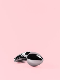 Butt Plug din Aluminiu Elegant cu Bază Detașabilă și Diamant image 2
