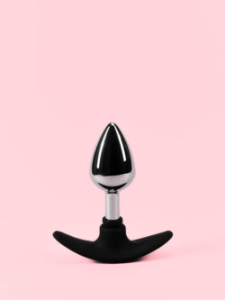 Butt Plug din Metal cu Bază de Silicon Detașabilă - 3 Mărimi thumbnail image