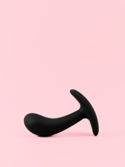 Butt Plug din Silicon Flexibil cu Design Curbat - 3 Mărimi image 1