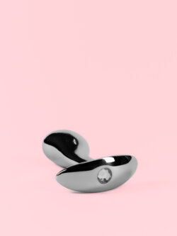 Butt Plug din Metal cu Design Curbat image 3