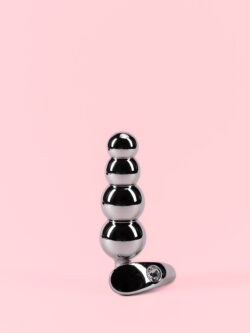 Butt Plug din Aluminiu cu Bile Gradate și Bază Detașabilă - 3 Mărimi image 3