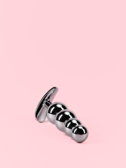 Butt Plug din Aluminiu cu Bile Gradate și Bază Detașabilă - 3 Mărimi image 5