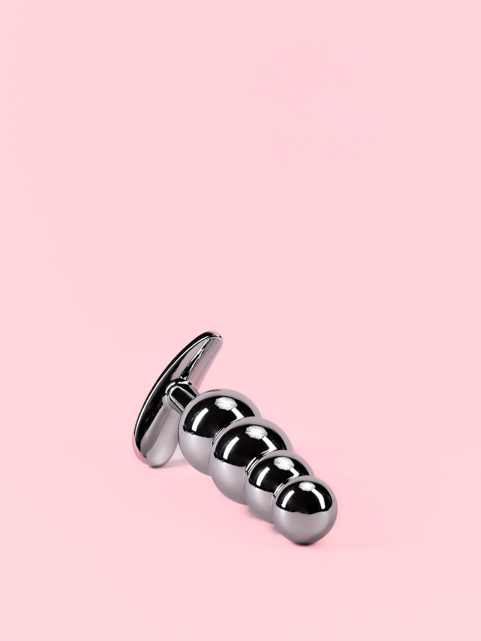 Butt Plug din Aluminiu cu Bile Gradate și Bază Detașabilă - 3 Mărimi image 5